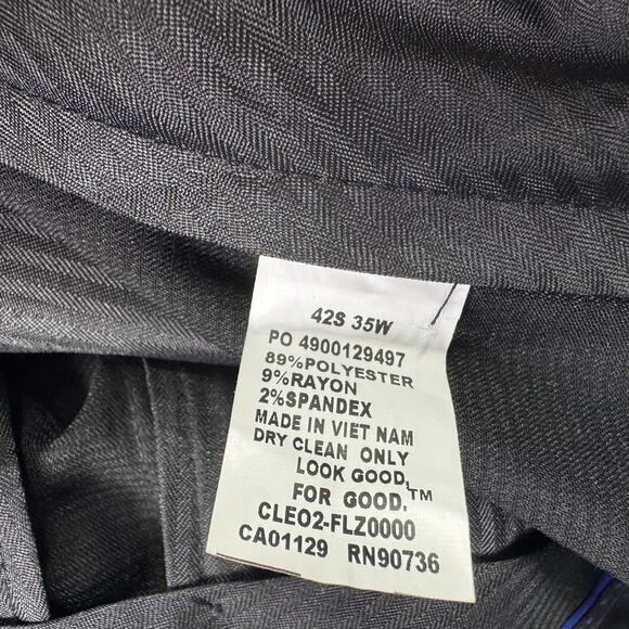 Kenneth Cole Mens Ready Flex Slim Fit Tuxedo Side Stripe Suit Pants Black 35x32 - Picture 4 of 5